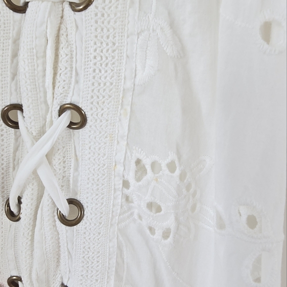 Misa Los Angeles Althea 100% White Cotton Coverup Dress XS - Picture 11 of 13